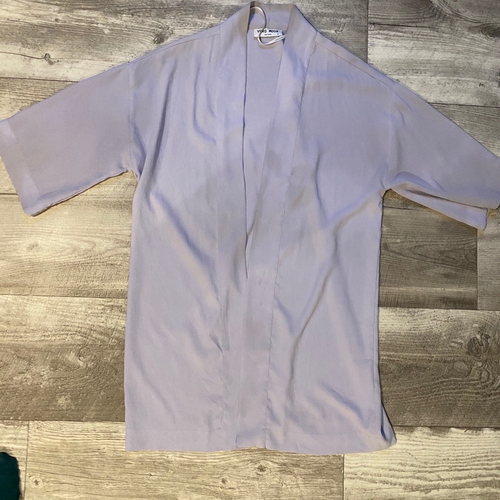 Lavender kimono style cover up